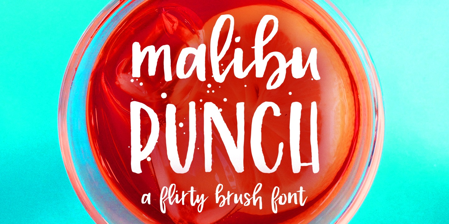 Example font Malibu Punch #10